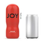 Comparatif de taille entre l'étui Jamyjob Joy (16,5 cm) et une canette de soda standard