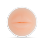 Gros plan sur l'orifice buccal couleur chair de l'insert Jamyjob Joy