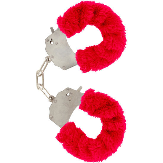 toyjoy manchettes furry fun bondage rouge