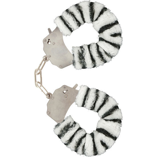 toyjoy manchettes furry fun bondage zebre