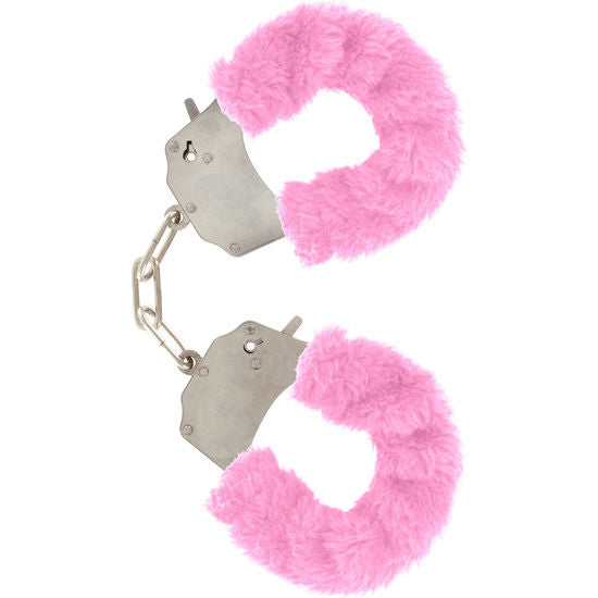Menottes de poignets fourrure et chaîne métal — détail design