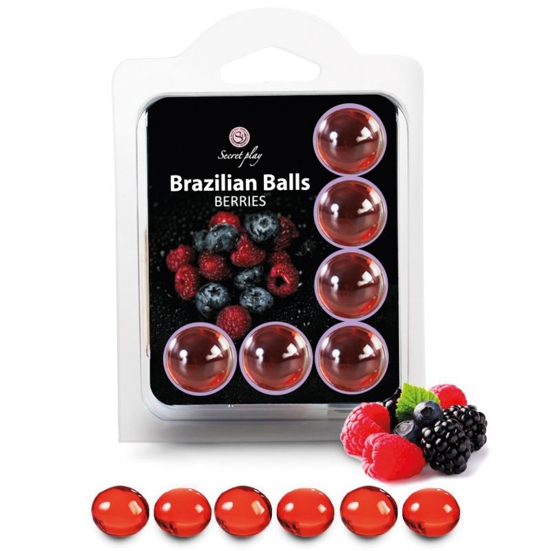 Boules de massage huile parfum fruits rouges — vue principale