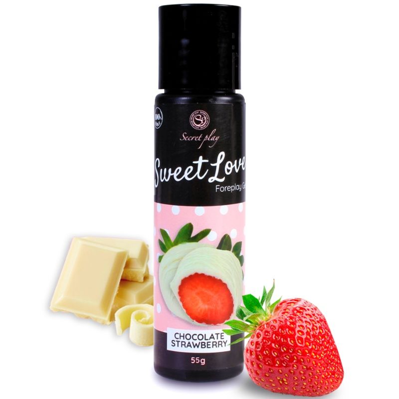 Gel comestible saveur fraise et chocolat blanc — vue principale