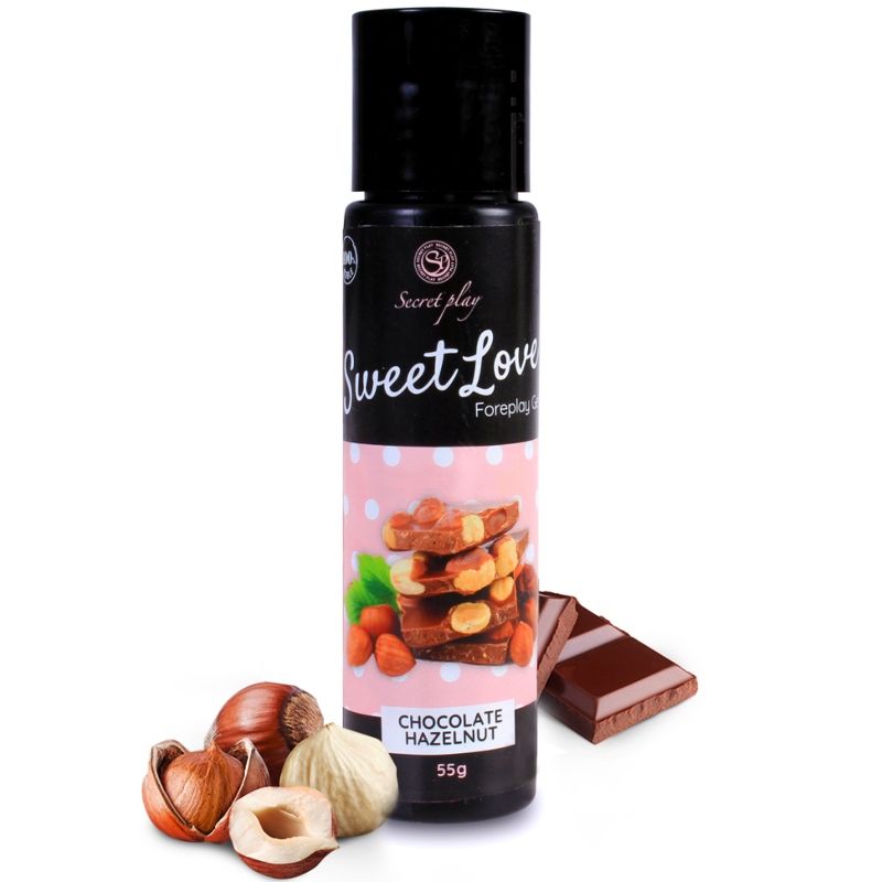 Gel lubrifiant comestible chocolat noisette 60 ml — vue principale