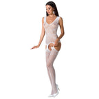 Bodystocking résille brodé entrejambe ouvert — vue principale