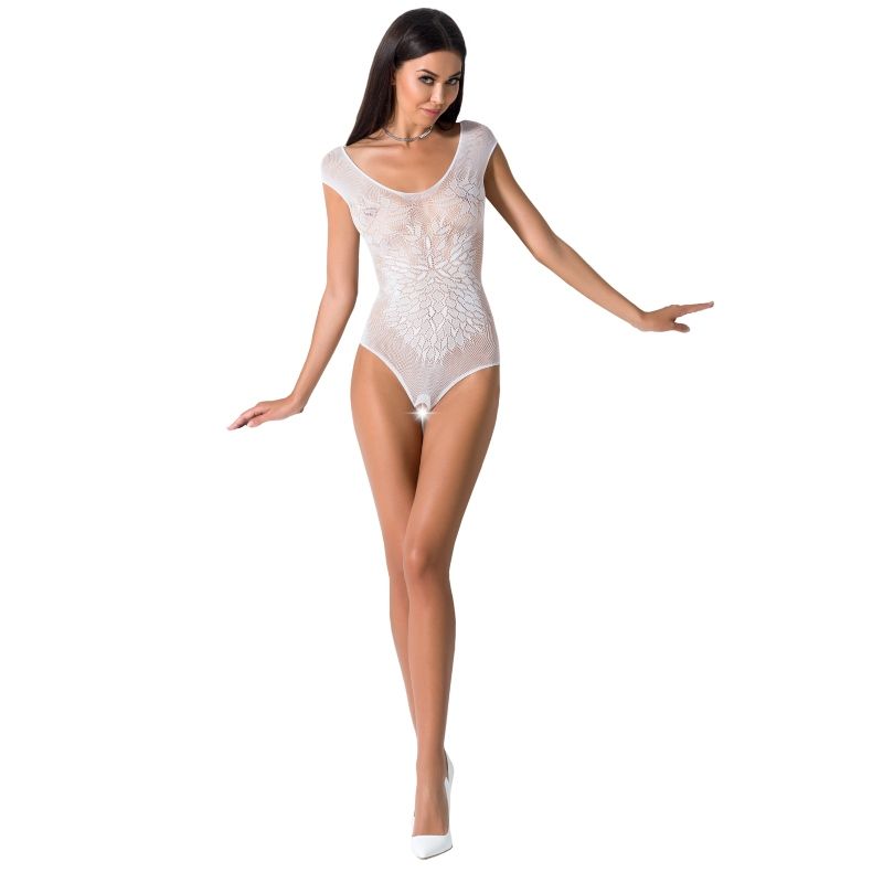 Bodystocking BS064 résille dentelle ouverture — vue de dos