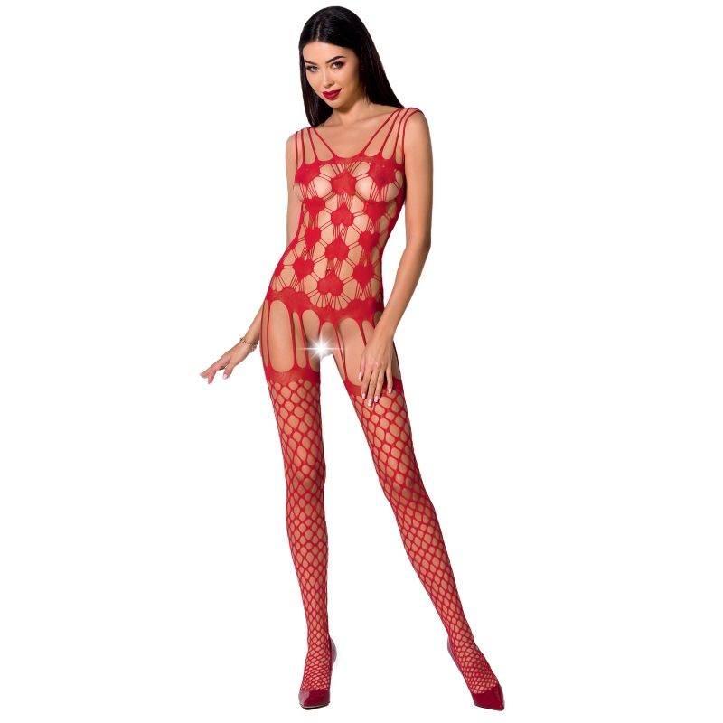 Body résille Passion BS067 dentelle ouverture entrejambe — vue de profil