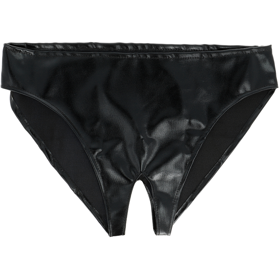 Culotte fétichiste à ouverture unisexe — vue de profil