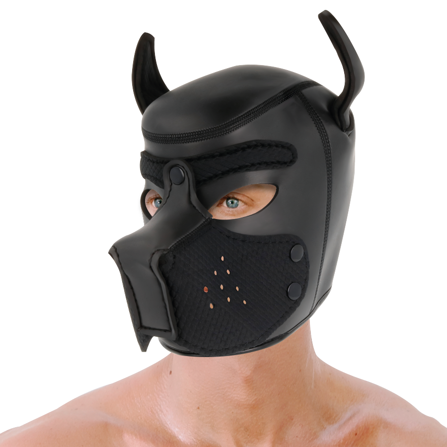 darkness masque pour chien en neoprene avec museau amovible l