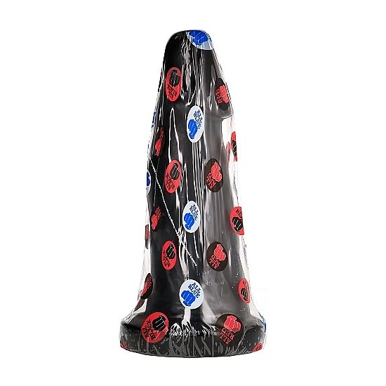 Grand dong courbé noir tige profonde — vue de profil