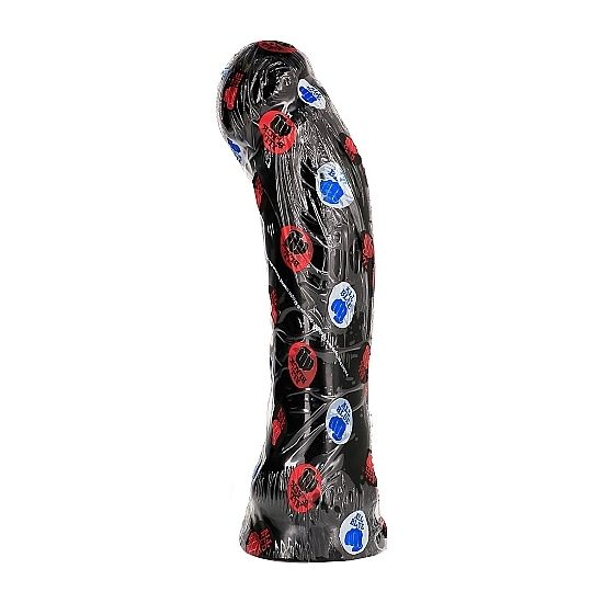 Grand dong droit noir tige longue ferme — vue de profil