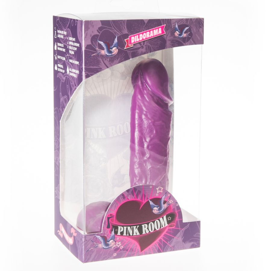 Gode réaliste violet à ventouse Amadeo — détail produit