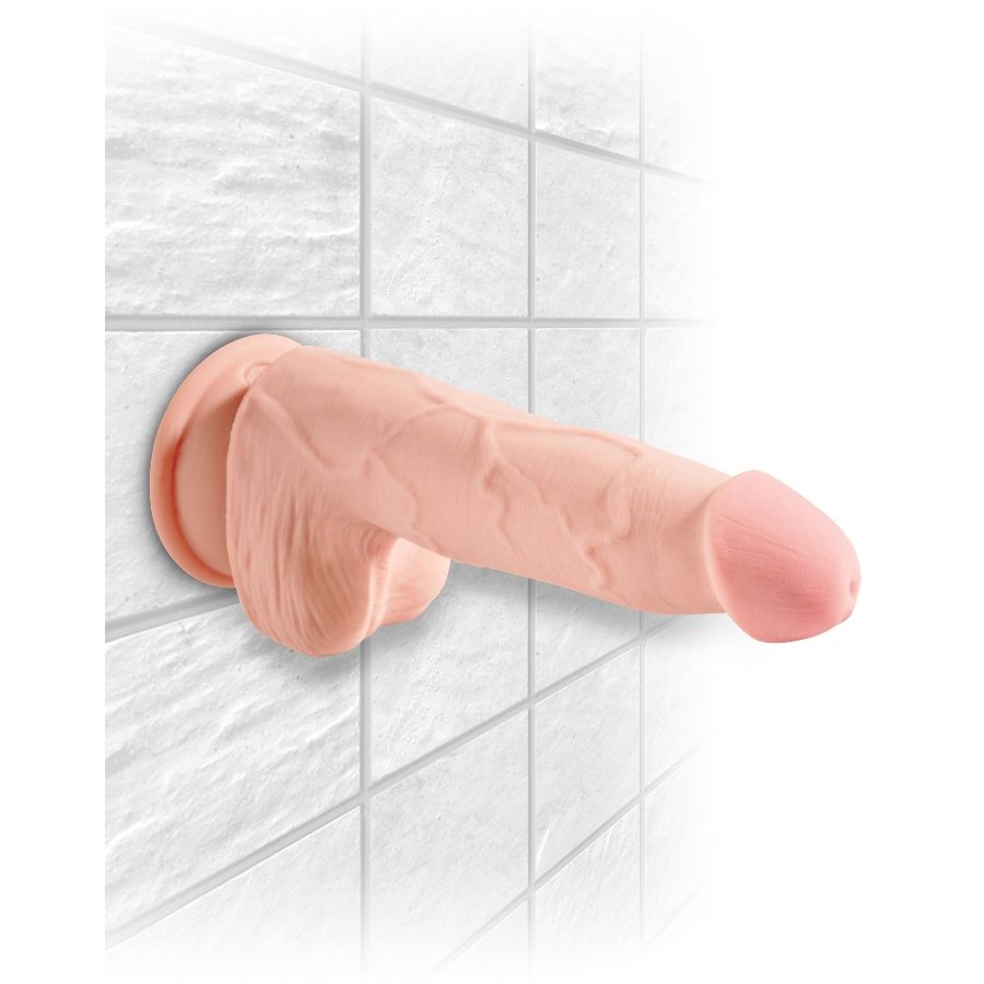 Grand gode réaliste double densité à ventouse — vue de dos