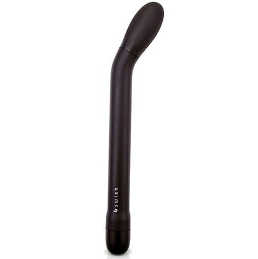 Vibromasseur point G fin pointe inclinée — détail texture surface