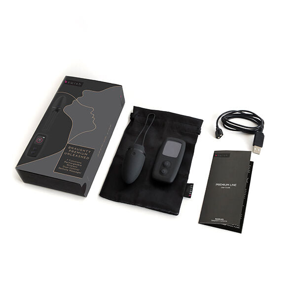 Masseur B Naughty Unleashed noir avec télécommande — vue de dos