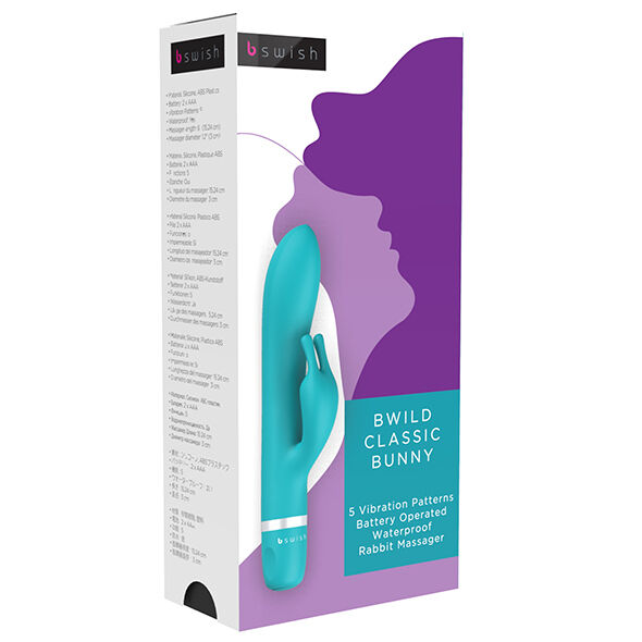 Vibrateur lapin Bwild Classic Bunny silicone — détail produit