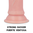 Gode réaliste double densité avec ventouse — détail texture surface