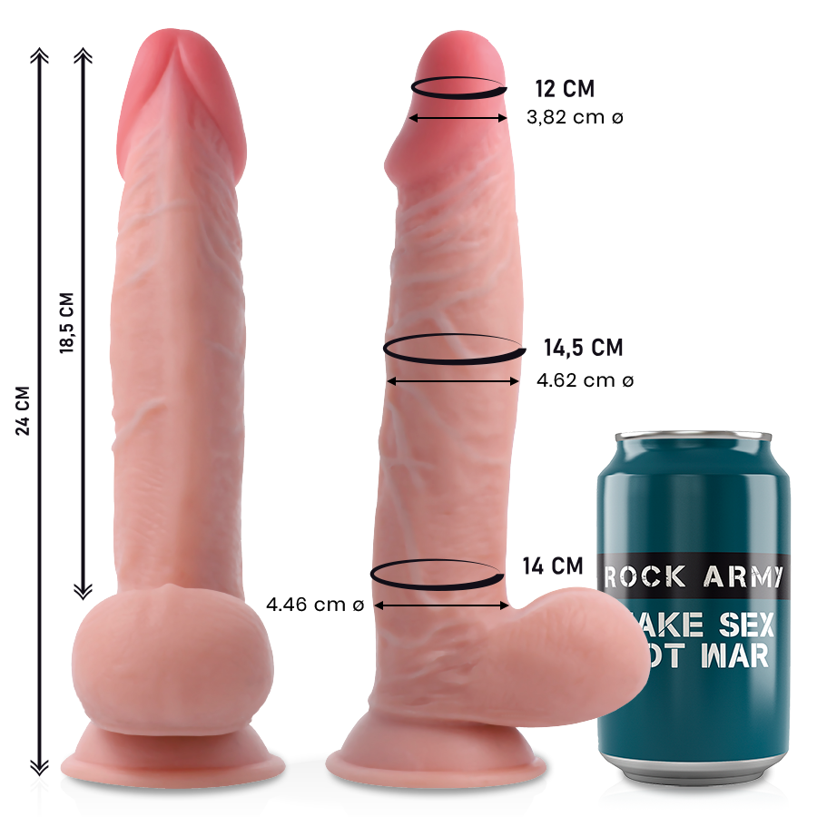 Gode réaliste Sherman double densité — vue de dos