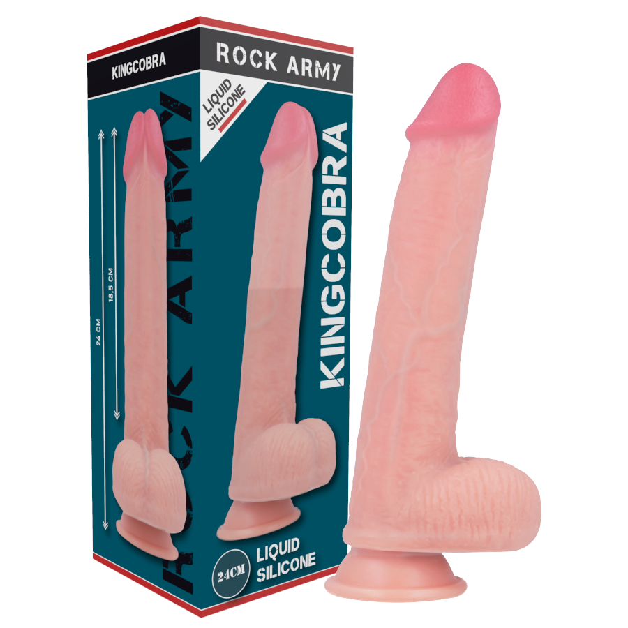 Gode réaliste en silicone double densité avec ventouse — détail produit