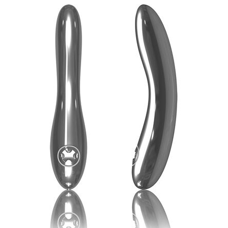 Masseur de luxe en acier inoxydable vibrant — détail produit
