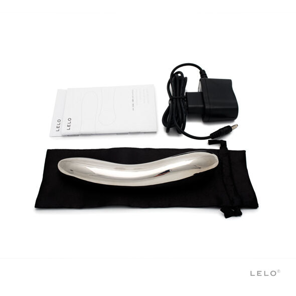 Masseur de luxe en acier inoxydable vibrant — vue de profil