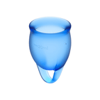Coupe menstruelle silicone deux tailles incluses — vue de profil