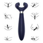 Vibromasseur multifonction en silicone trois moteurs — vue de dos