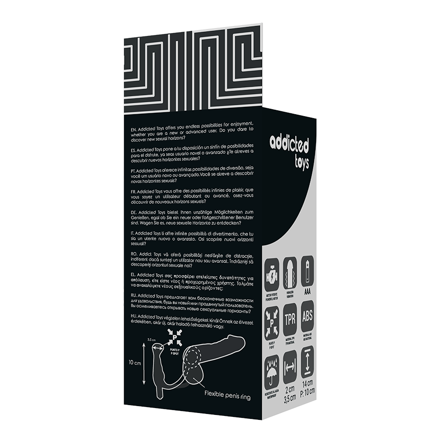 Stimulateur prostate vibrant silicone noir — vue rapprochée