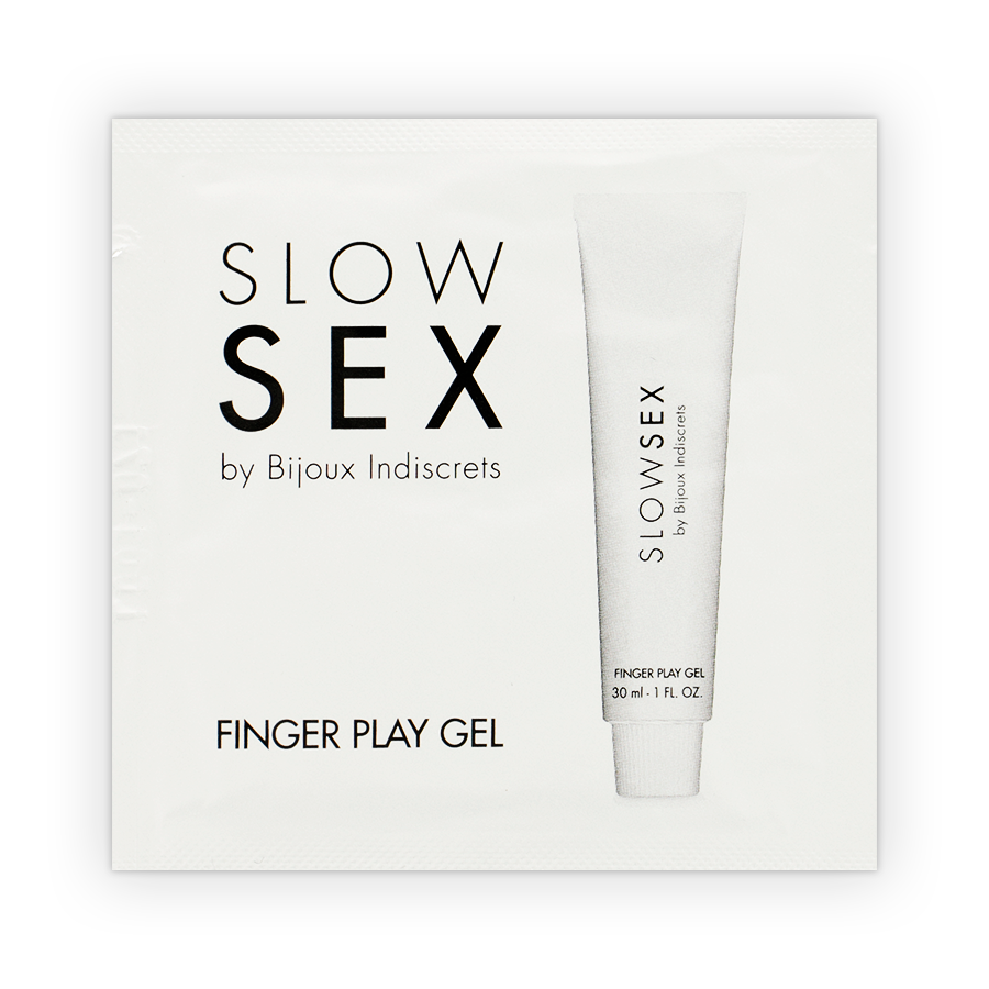 Echantillon Slow Sex Finger Play Gel de Bijoux Indiscrets, gel intime monodose avec applicateur doigt, cosmetique erotique pour eveiller les sensations en douceur lors des caresses