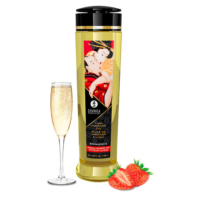 Huile de massage sensuelle aux fraises et cava 240 ml — vue principale