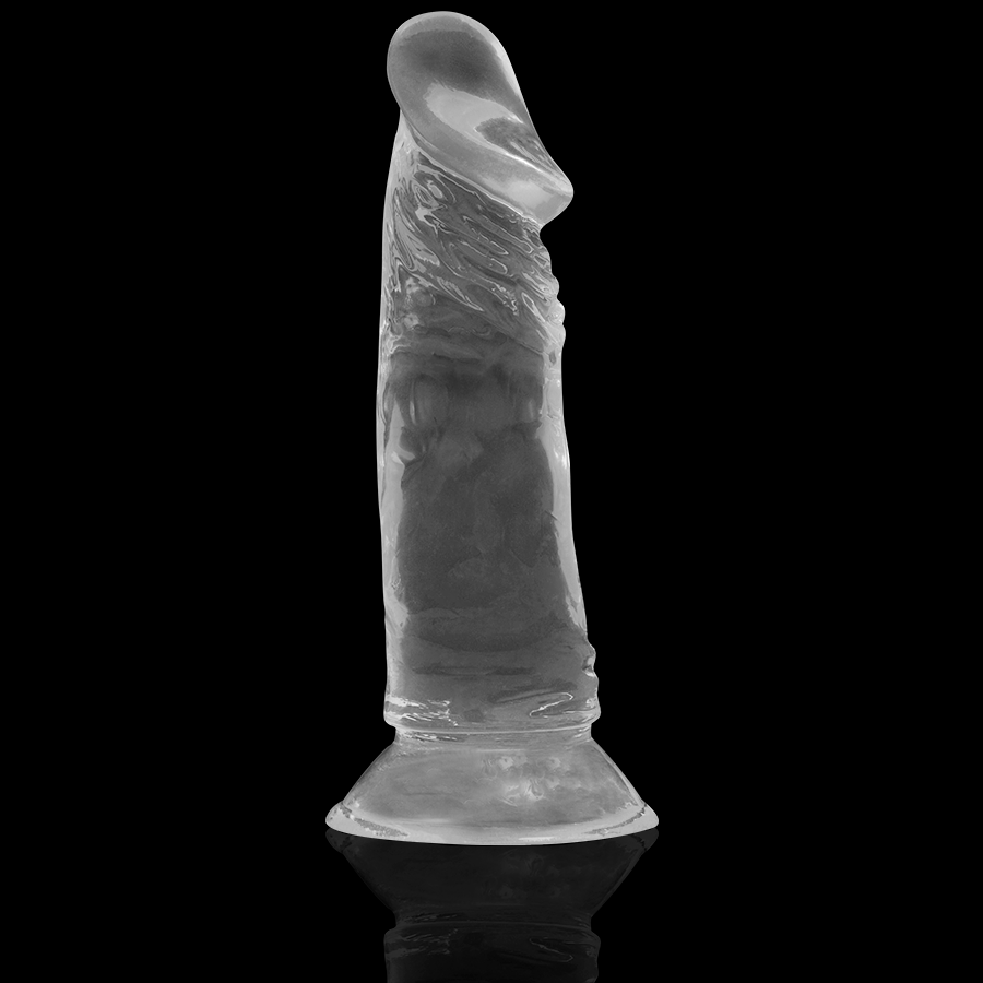Gode transparent ventouse réaliste
