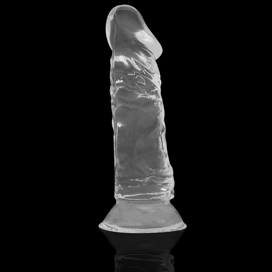 Gode transparent ventouse réaliste