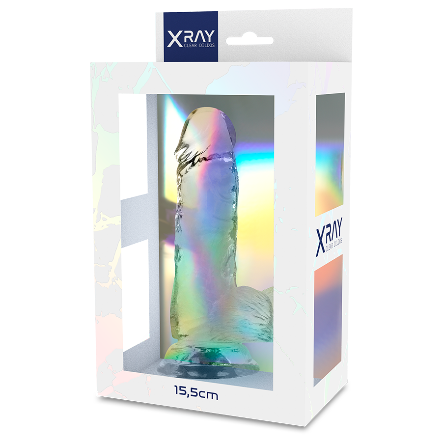 Gode réaliste transparent en jelly avec ventouse — détail design 4