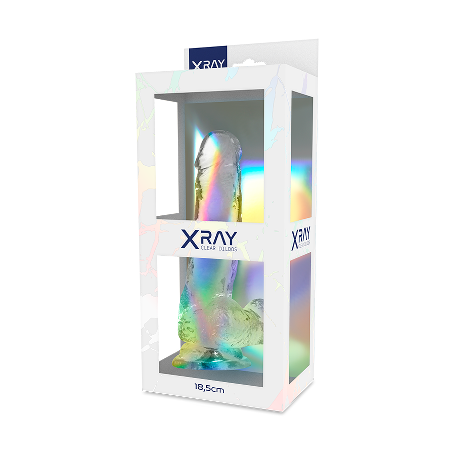 Gode réaliste transparent en jelly avec ventouse — vue rapprochée 4