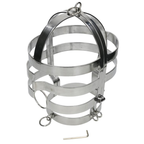 Masque de soumission en acier avec collier — détail produit