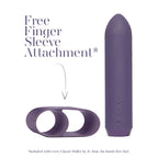 Mini vibromasseur bullet silicone avec manchon de doigt — détail base
