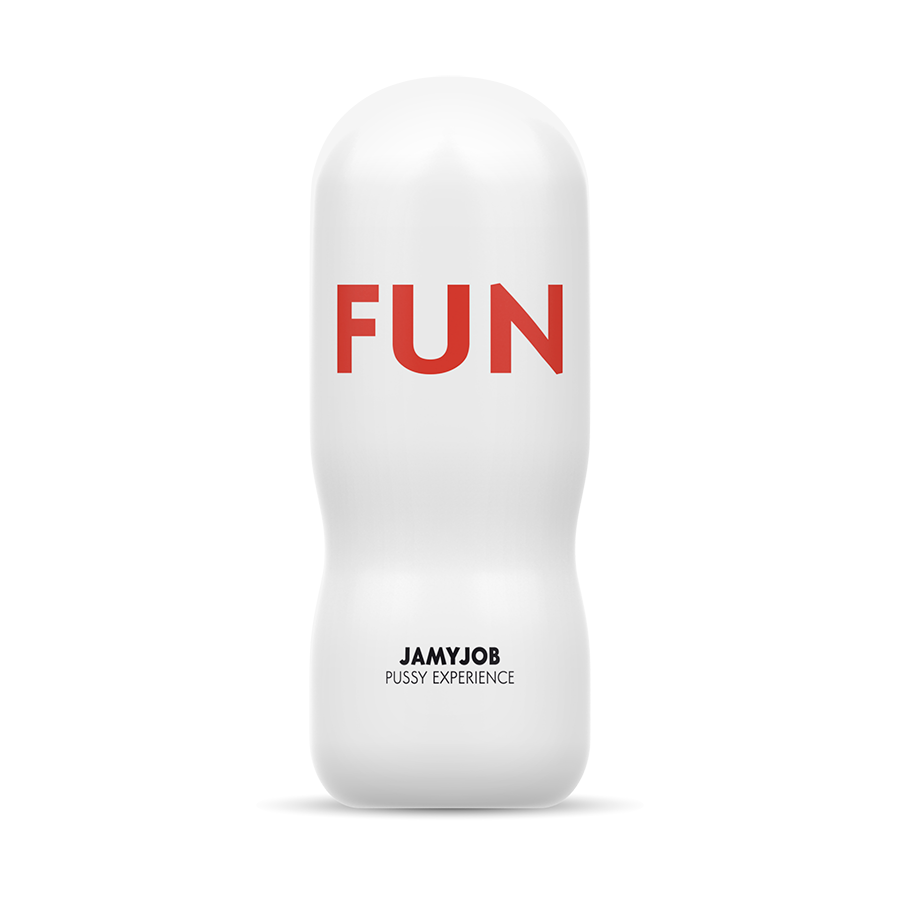 Étui blanc Jamyjob Fun vu de face, isolé