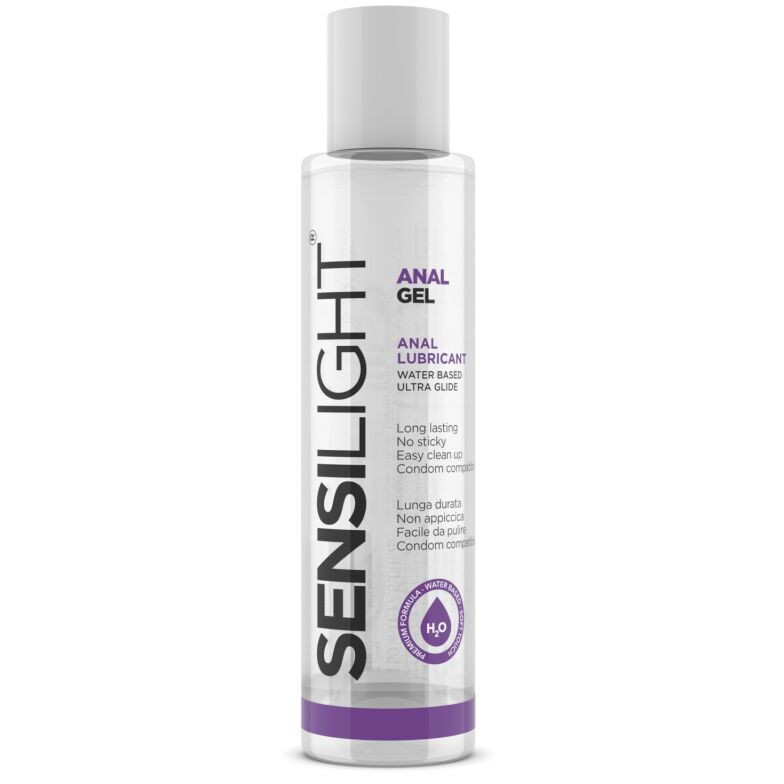 Lubrifiant anal base eau glissant — détail texture surface