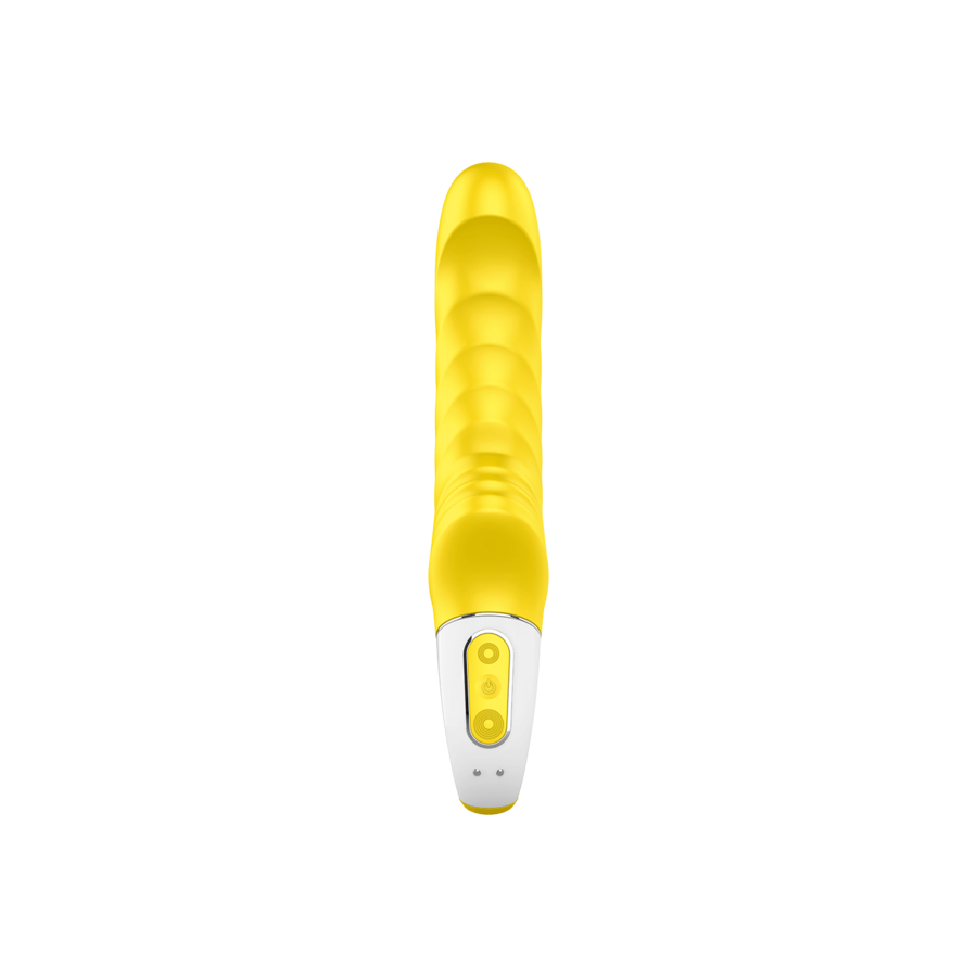 Vibromasseur point G en silicone courbé — vue de dos
