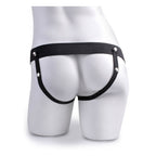 Sangles du gode ceinture portées sur un mannequin, vue de dos