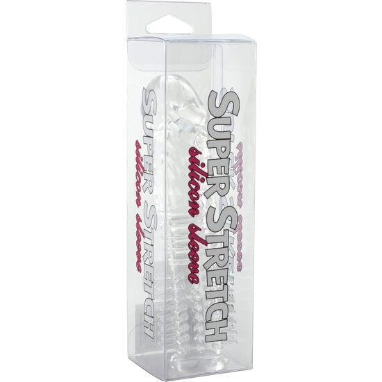 Manchon pénien silicone texturé avec extension — détail produit