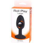 Plug anal en silicone grand modèle avec bille Roll Play — détail produit