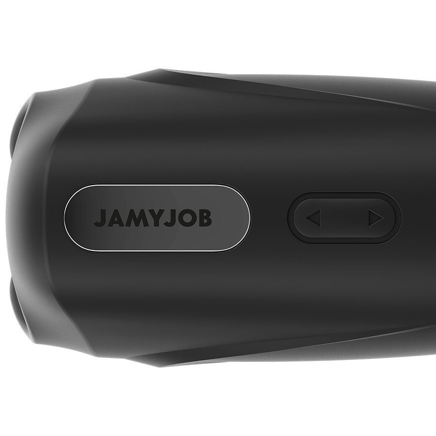 Gros plan sur les boutons de commande et le logo Jamyjob