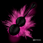 Boules de Kegel vibrantes rechargeables Nisha Orchidée — vue de dos
