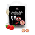 Boules brésiliennes huile de massage fraise champagne Secret — détail produit