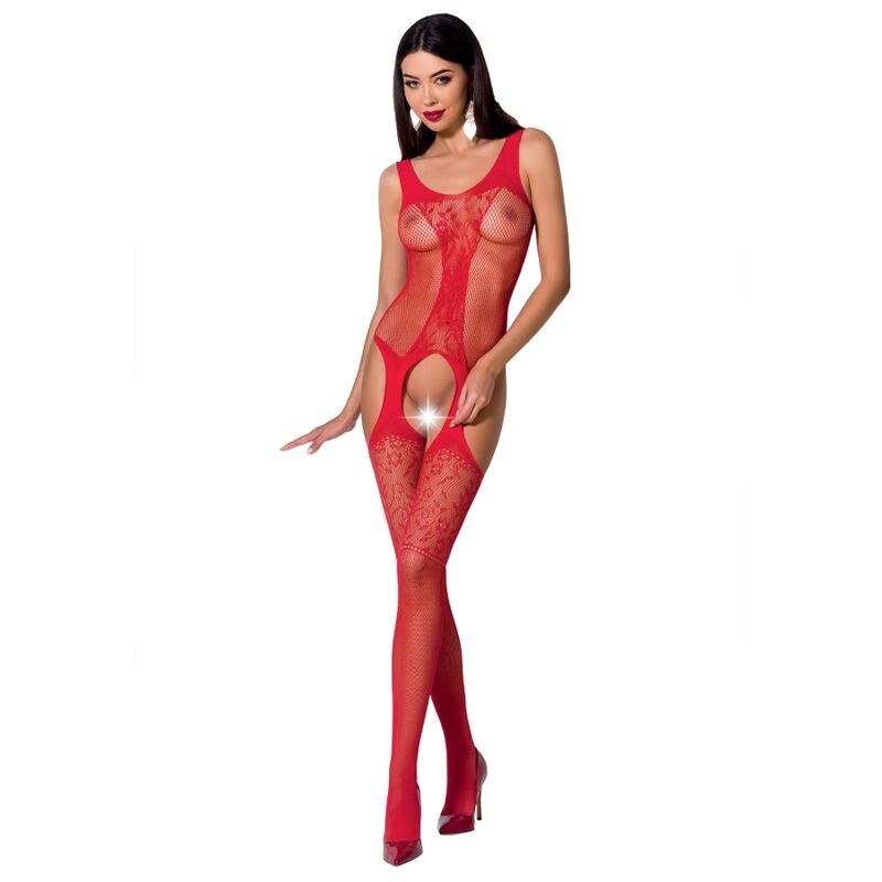 Body résille BS072 dentelle ouverture entrejambe — vue de profil