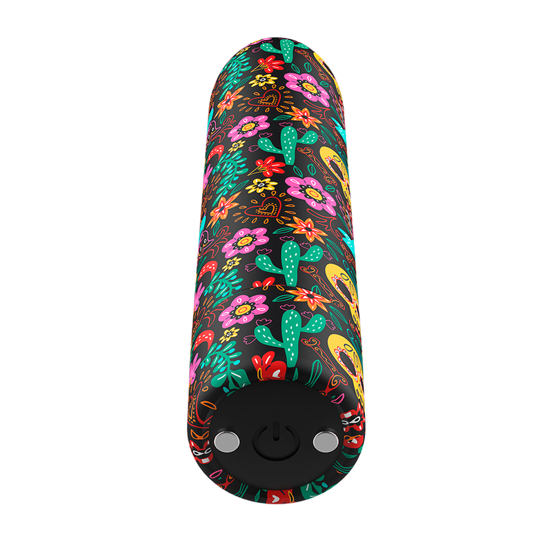 Bullet vibrant rechargeable floral 10 modes — vue de profil