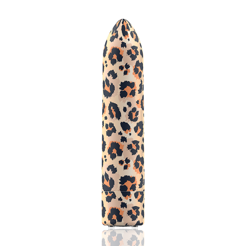 Mini vibromasseur rechargeable léopard 10 modes — détail texture surface