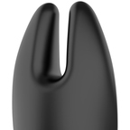 Stimulateur clitoridien rechargeable en silicone noir et or — vue de dos
