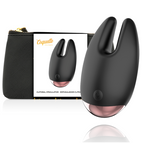 Stimulateur clitoridien rechargeable en silicone noir et or — vue principale